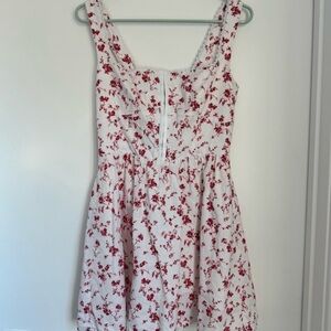 NWOT Reformation Sheri Linen Mini Dress Corset Rosalie Size 6